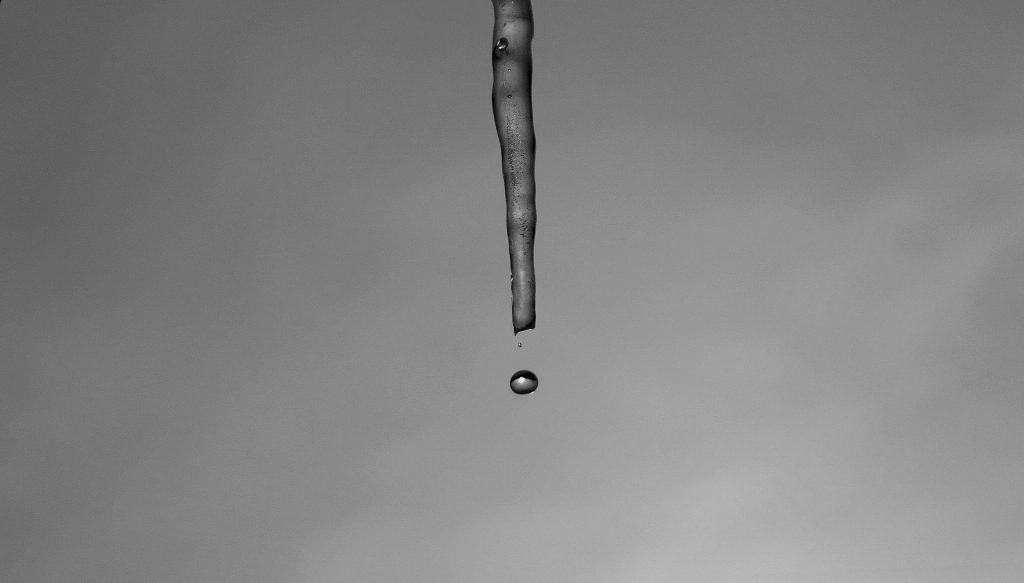 Content Drip Marketing by Chinese Water Torture Technique - drop of water falling from an icicle 
